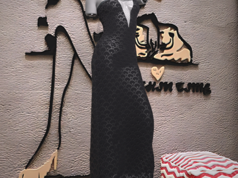 Mondscheinkleid-Outfit für Genesis 9 3D Modell