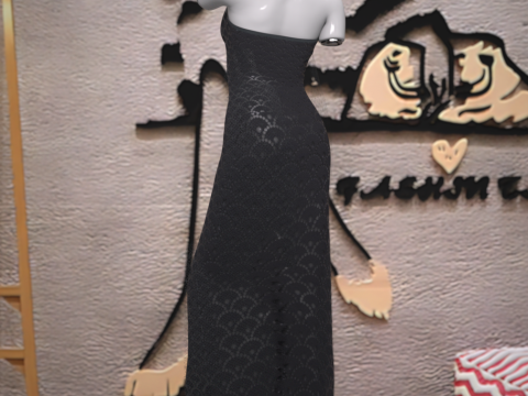 Mondscheinkleid-Outfit für Genesis 9 3D Modell