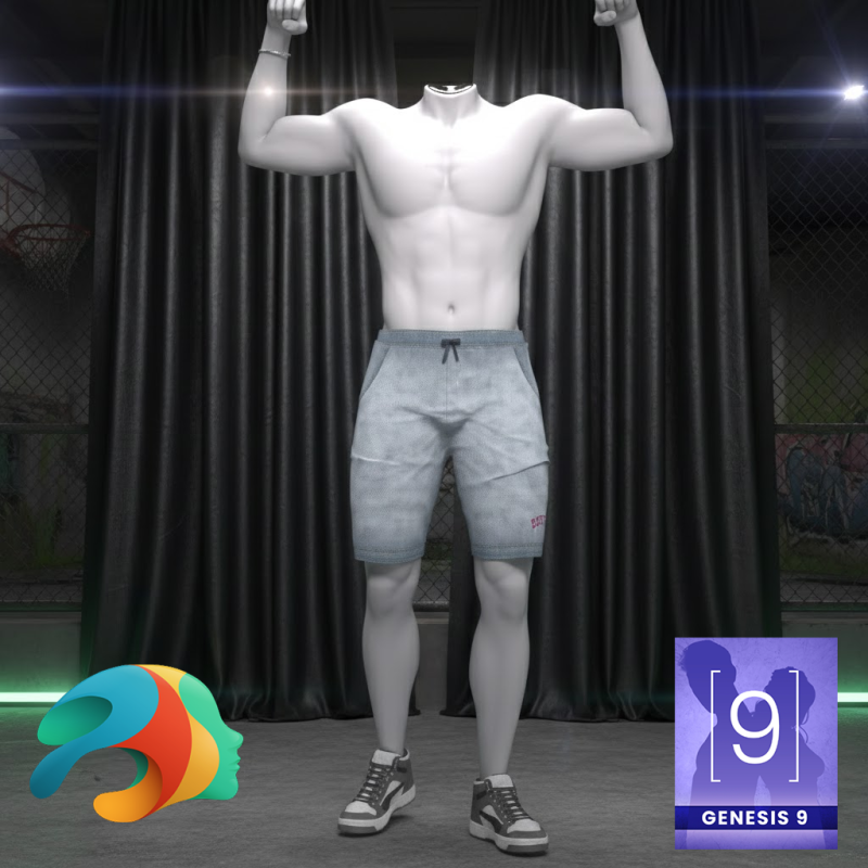 Abbigliamento sportivo per Genesis 9 Modello 3D .c4d .max .obj .3ds .fbx .stl .blend