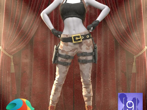 Abito TR Sandstorm per Genesis 9 femmina Modello 3D