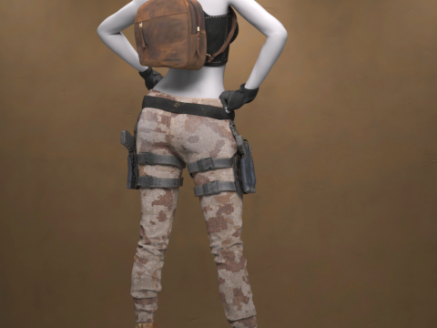 TR Sandstorm-outfit voor Genesis 9 Female 3D Model