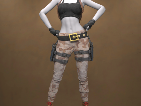 TR Sandstorm-outfit voor Genesis 9 Female 3D Model