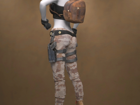 TR Sandstorm-outfit voor Genesis 9 Female 3D Model