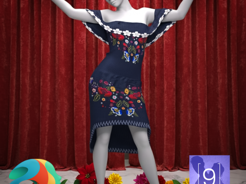 Мексиканский наряд для Бытия 9 3D Модель