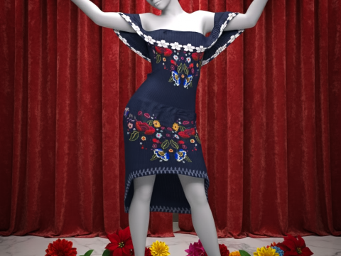 Abito messicano per Genesis 9 Modello 3D