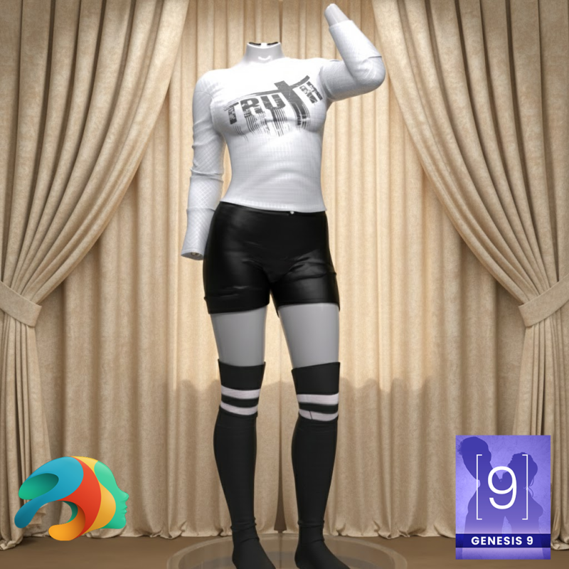 Homeday-outfit voor Genesis 9 3D Model .c4d .max .obj .3ds .fbx .stl .blend