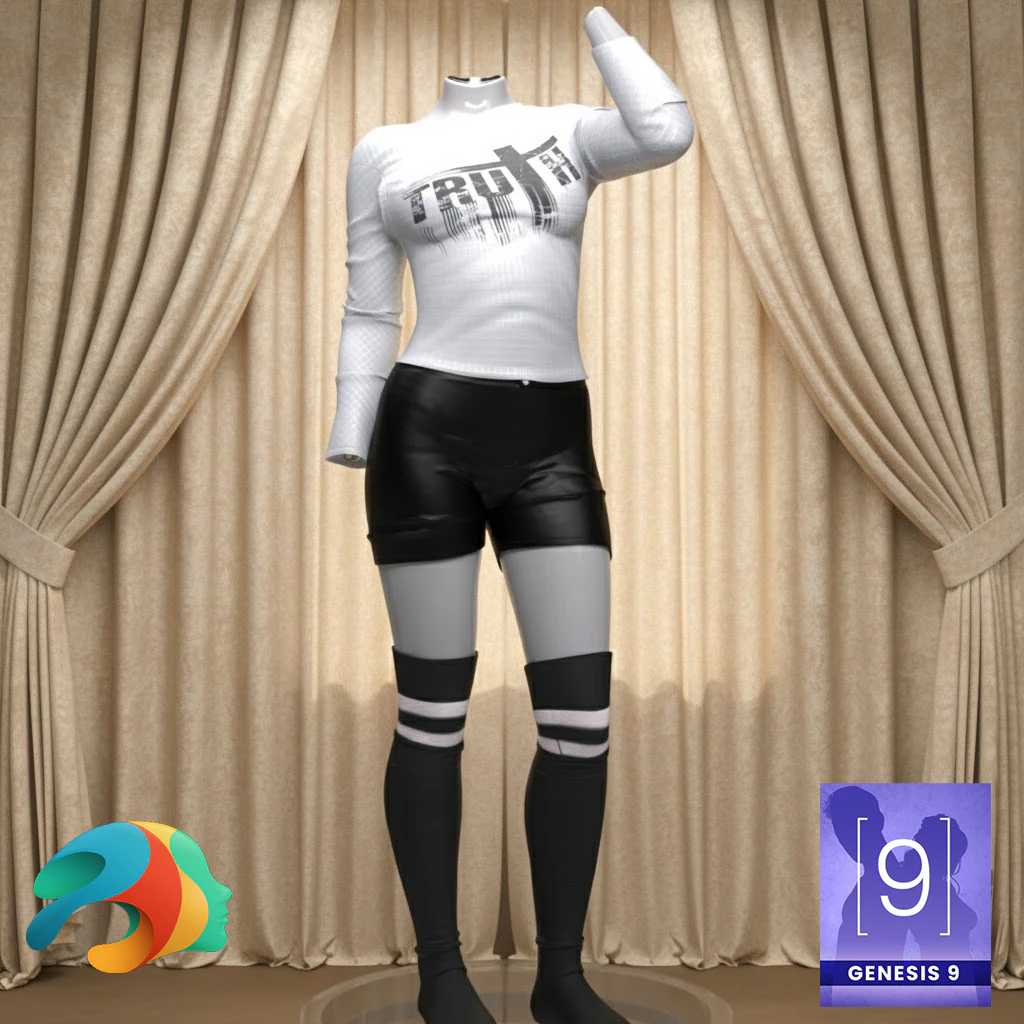 Homeday Outfit for Genesis 9 3D Model .c4d .max .obj .3ds .fbx .stl .blend 