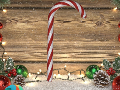 Prop Permen Tongkat untuk Daz3D Model 3D