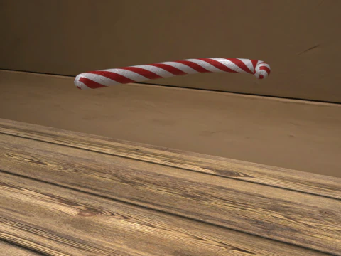 Candy Cane Prop for Daz3D 3D Model