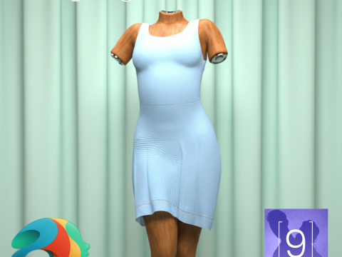 Vestido esportivo para Genesis 9 dForce Modelo 3D