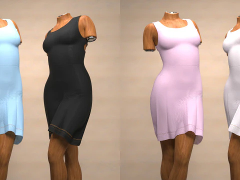 Sporty Dress for Genesis 9 dForce 3D Model