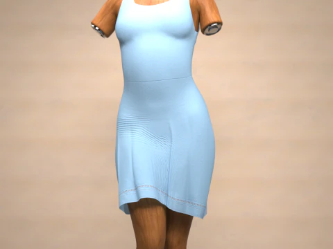Sporty Dress for Genesis 9 dForce 3D Model