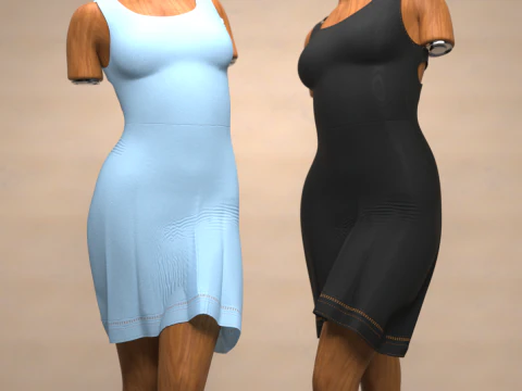 Sporty Dress for Genesis 9 dForce 3D Model