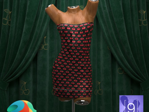 Saint Dress for Genesis 9 Bundle 3D Model