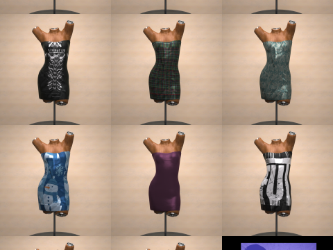 Saint Dress for Genesis 9 Bundle 3D Model