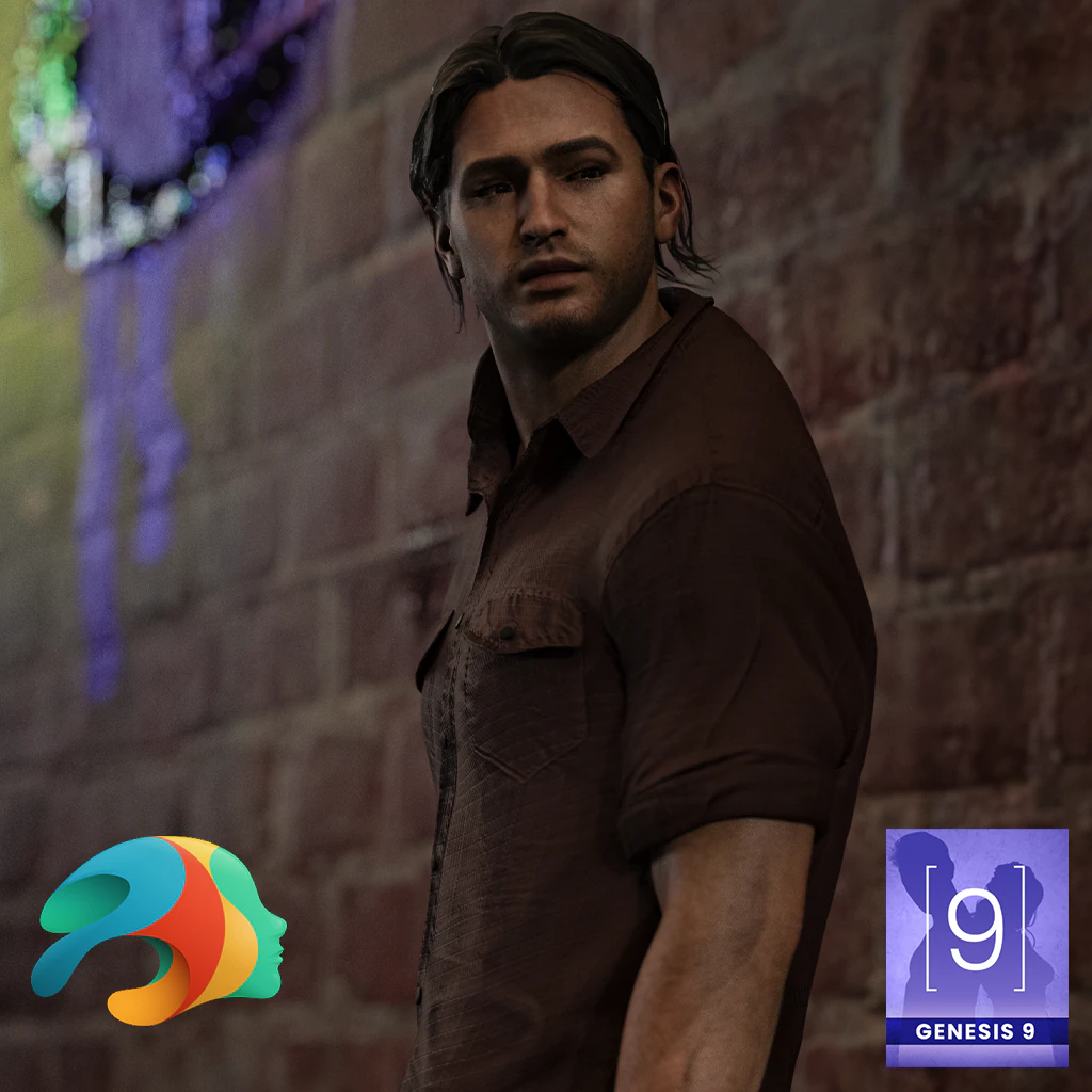 Thom Character for Genesis 9 Male 3D Model .c4d .max .obj .3ds .fbx .stl .blend 