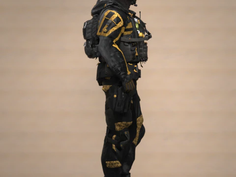 SGR Blackcell Outfit for Genesis 9 3D Model