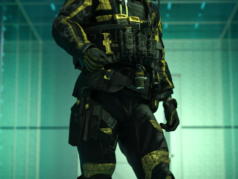 SGR Blackcell Outfit for Genesis 9 3D Model