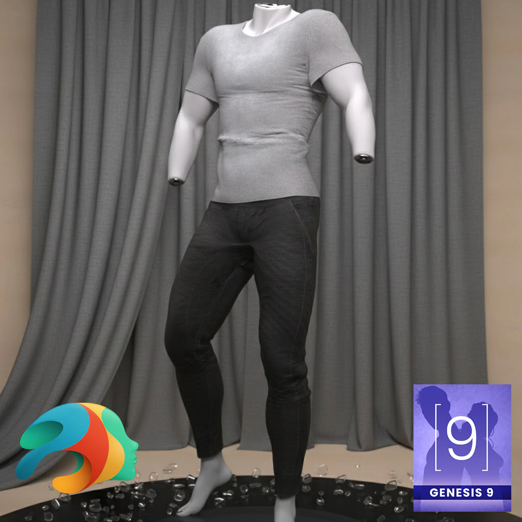 Freetime Outfit for Genesis 9 3D Model .c4d .max .obj .3ds .fbx .stl .blend