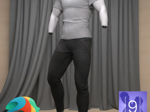 Freizeit-Outfit f&uuml;r Genesis 9 3D Modell