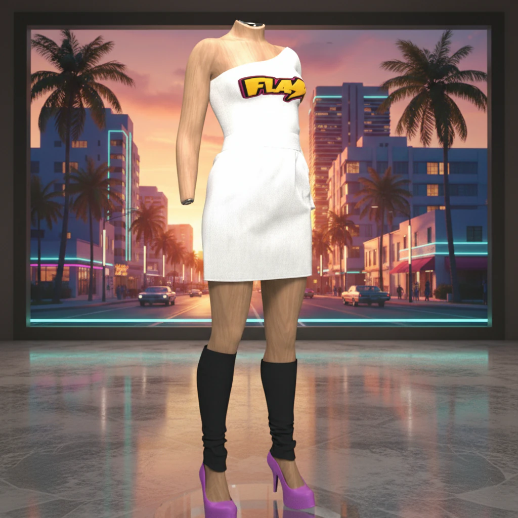80s Outfit OBJ 3D Model .c4d .max .obj .3ds .fbx .stl .blend 