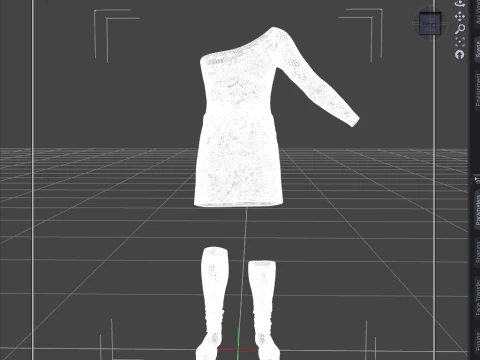 80s Outfit OBJ 3D Model