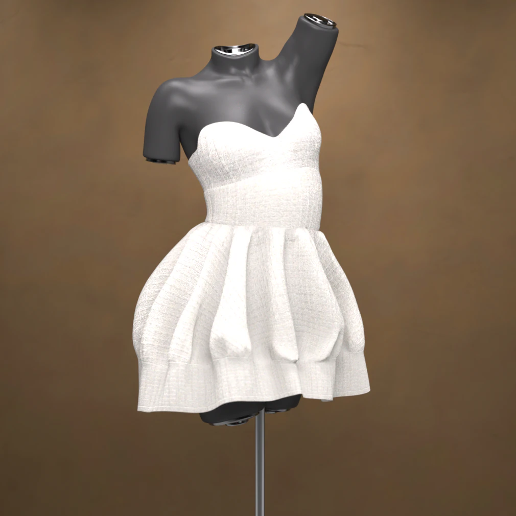 Airelyn Dress - High-Resolution OBJ 3D Model .c4d .max .obj .3ds .fbx .stl .blend