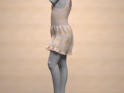 Cupcake Outfit for Genesis 9 3D Model