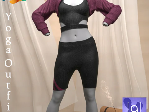 Conjunto corto de yoga para G&eacute;nesis 9 Modelo 3D