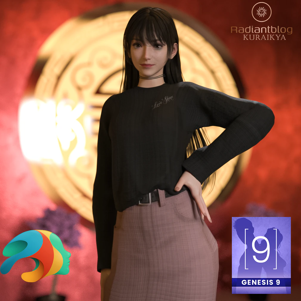 Kira for Genesis 9 3D Model .c4d .max .obj .3ds .fbx .stl .blend 