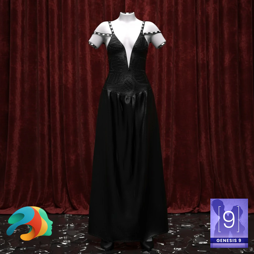 Cold Shoulder Outfit for Genesis 9 3D Model .c4d .max .obj .3ds .fbx .stl .blend 