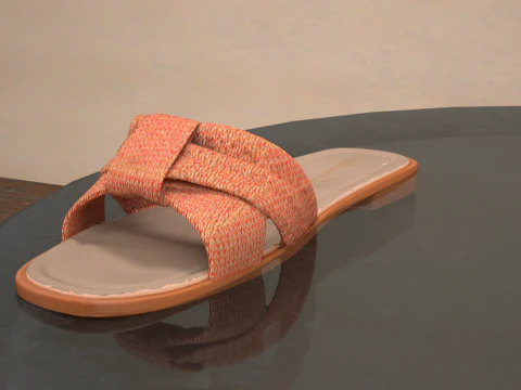 Slide Sandals for Genesis 8 and 81 Female 3D Model