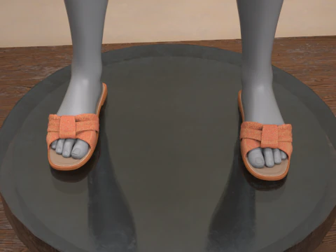 Slide Sandals for Genesis 8 and 81 Female 3D Model