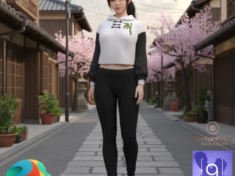 Vestito da panda per Genesis 9 Modello 3D