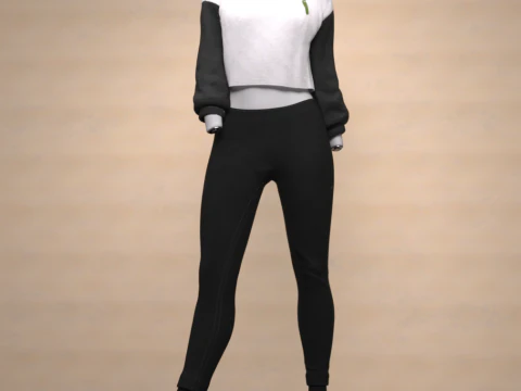 Panda Outfit for Genesis 9 3D Model