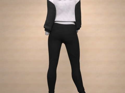Panda Outfit for Genesis 9 3D Model