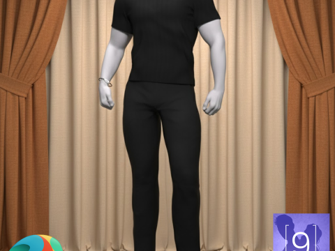 Thuisoutfit voor Genesis 9 3D Model