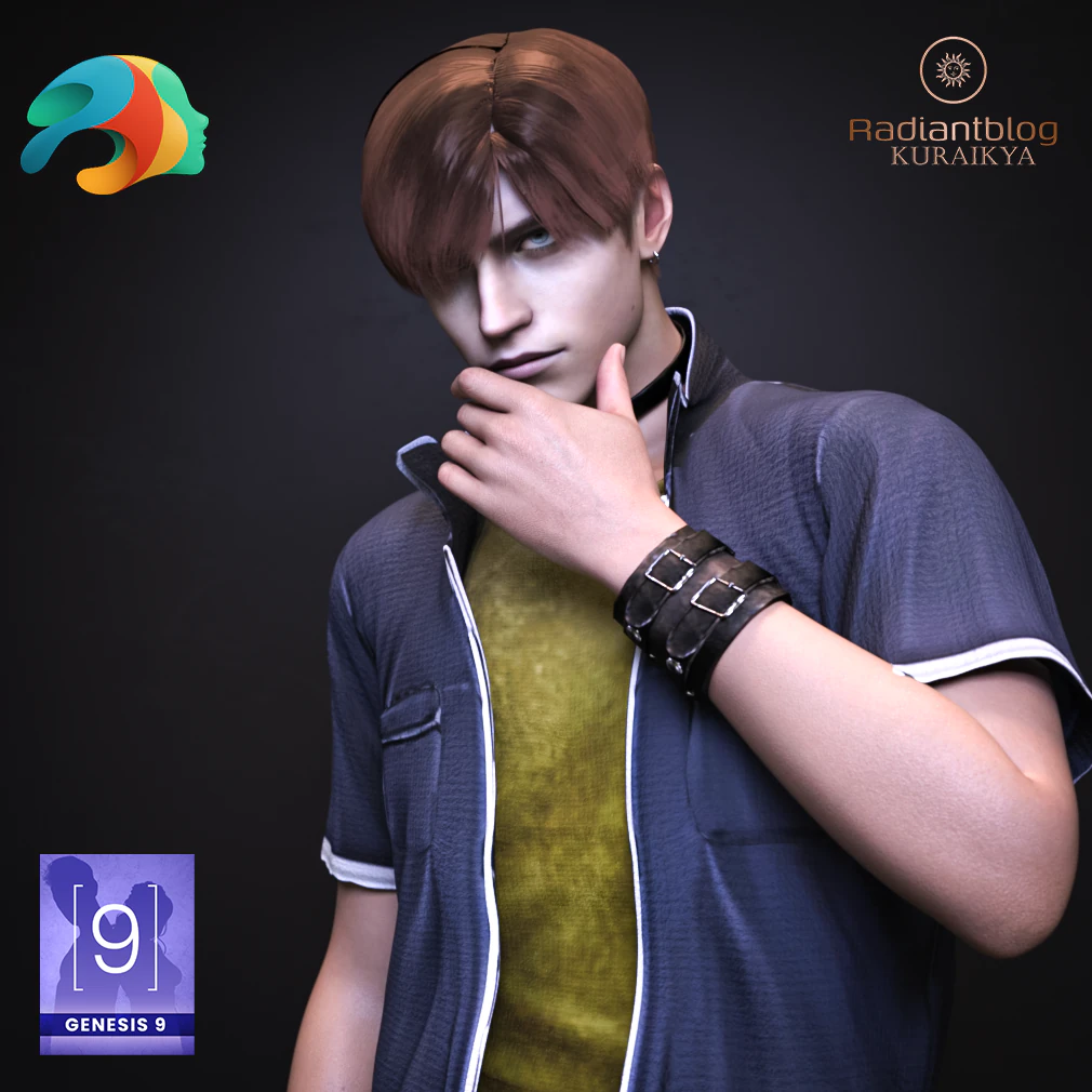 Stephen for Genesis 9 3D Model .c4d .max .obj .3ds .fbx .stl .blend 