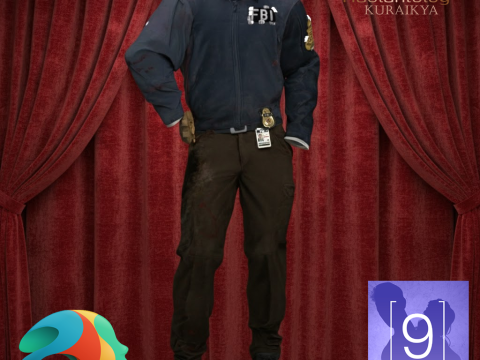 ジェネシス 9 の偽 FBI 衣装 3Dモデル