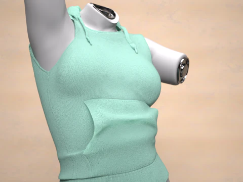 Genesis 9 i&ccedil;in Dosyalar Kolsuz Kap&uuml;şonlu &Uuml;st 3D Model