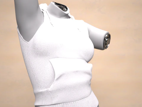 Genesis 9 i&ccedil;in Dosyalar Kolsuz Kap&uuml;şonlu &Uuml;st 3D Model