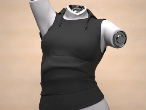 Genesis 9 i&ccedil;in Dosyalar Kolsuz Kap&uuml;şonlu &Uuml;st 3D Model