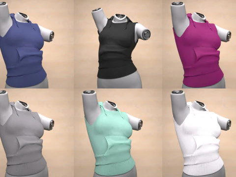 Genesis 9 i&ccedil;in Dosyalar Kolsuz Kap&uuml;şonlu &Uuml;st 3D Model