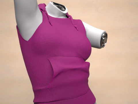 Genesis 9 i&ccedil;in Dosyalar Kolsuz Kap&uuml;şonlu &Uuml;st 3D Model