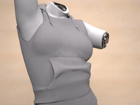 Genesis 9 i&ccedil;in Dosyalar Kolsuz Kap&uuml;şonlu &Uuml;st 3D Model