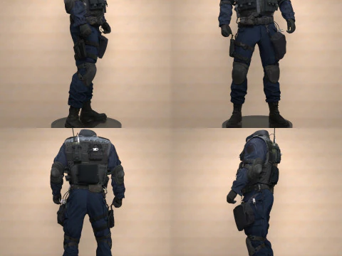 SWAT Outfit for Genesis 9 3D Model