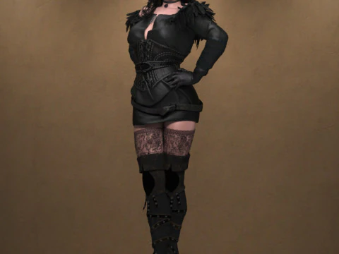 The Sorceress Character and Outfit for Genesis 9 3D Model