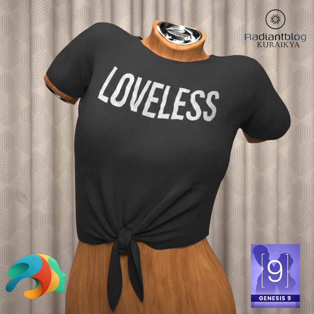 Knot Front Tee for Genesis 9 3D Model .c4d .max .obj .3ds .fbx .stl .blend 