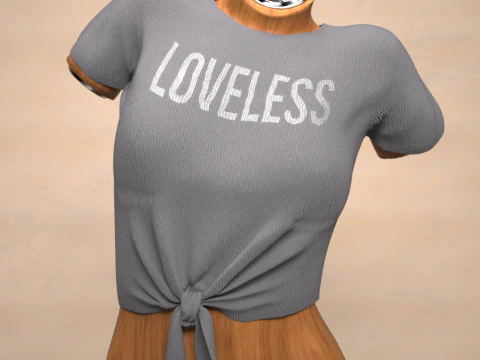 Knot Front Tee for Genesis 9 3D Model