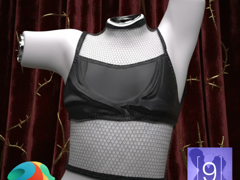 Base Net Shirt for Genesis 9 3D Model